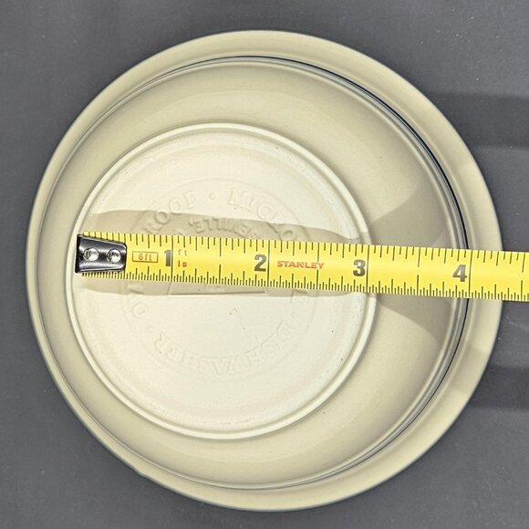 Friendship Pottery Mixing Bowl Roseville Ohio 2 Blue Stripes on Cream Like New! - Picture 6 of 10